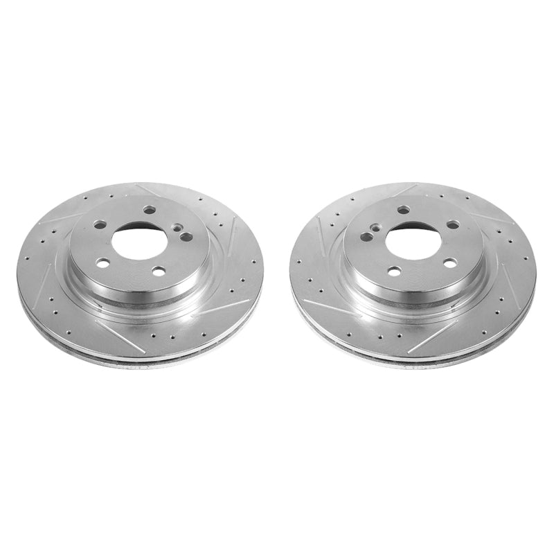 PowerStop 12-16 Mercedes-Benz C250 Rear Evolution Drilled & Slotted Rotors - Pair