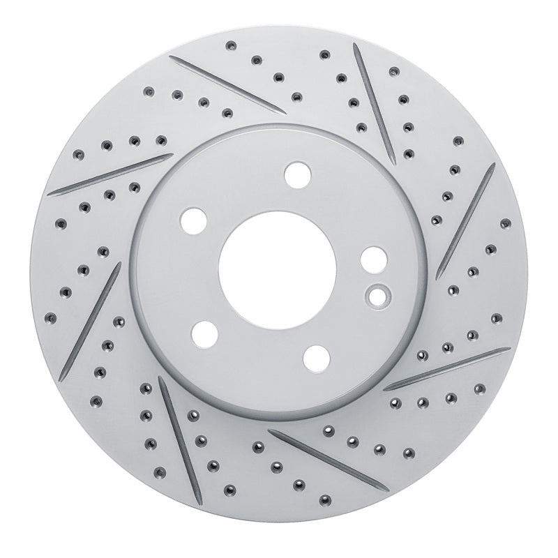 R1 Concepts 16-23 Mercedes-Benz Metris Front Right Drilled & Slotted Geo-Carbon Rotor