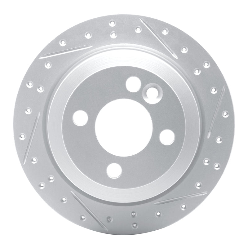 R1 Concepts 02-15 Mini Cooper (Excl Clubman Rear Right Drilled & Slotted Geo-Carbon Rotor
