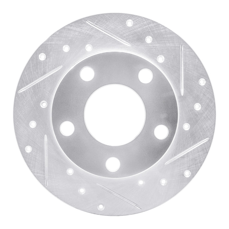 R1 Concepts 96-05 Audi A4 Quattro Rear Right Drilled & Slotted Silver Brake Rotor