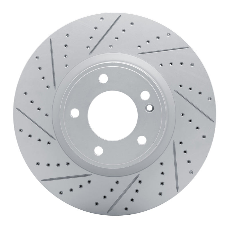 R1 Concepts 19-25 Mercedes-Benz G550 Front Left Drilled & Slotted Geo-Carbon Rotor