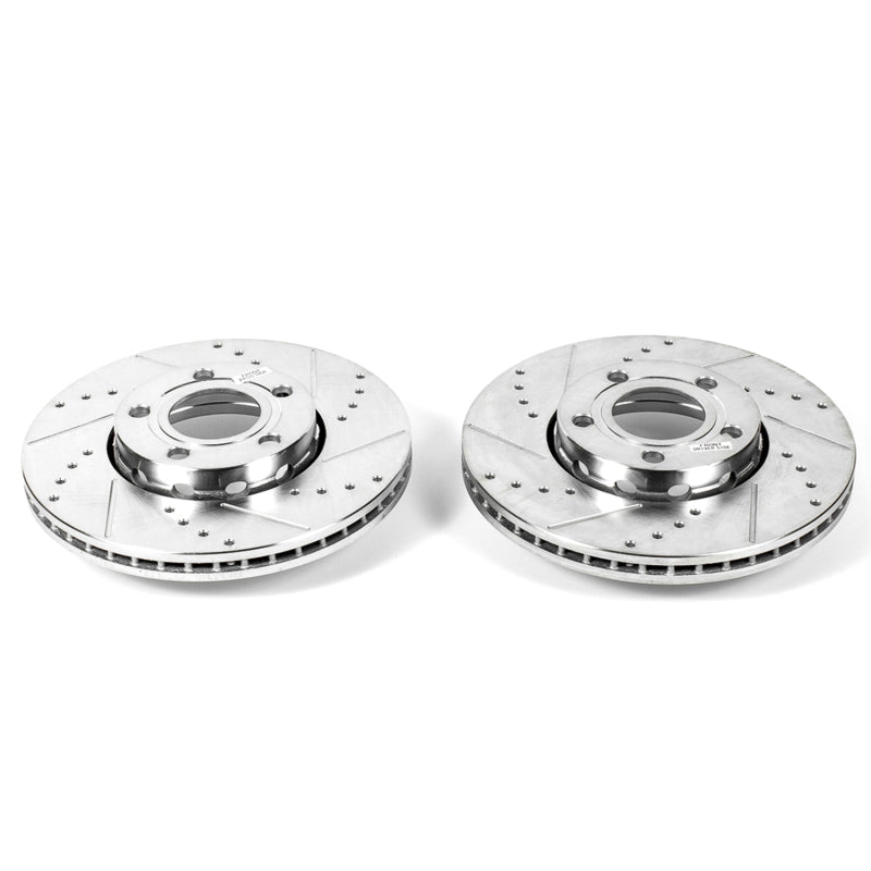 PowerStop 2005 Audi A4 Front Evolution Drilled & Slotted Rotors - Pair