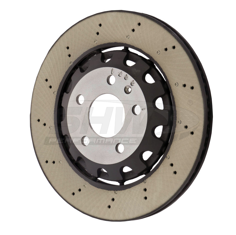 SHW Performance 18-20 Audi RS5 2.9L (Excl Ceramic Brakes) Rear Smooth Lightweight Brake Rotor (8W0615601G)