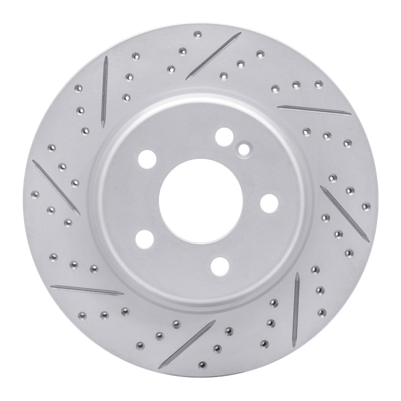 R1 Concepts 15-23 Mercedes-Benz E350 Rear Left Drilled & Slotted Geo-Carbon Rotor