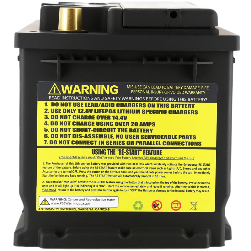 AntiGravity Batteries Antigravity H7/Group 94R Lithium Car Battery w/Re-Start