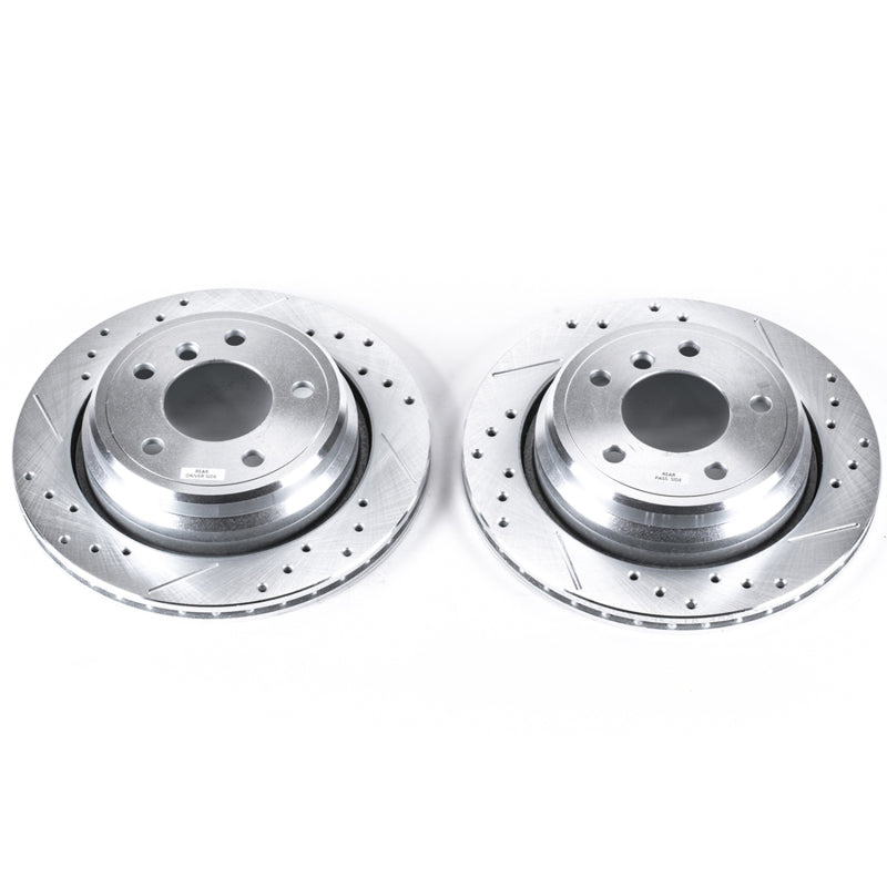 PowerStop 01-03 BMW 525i Rear Evolution Drilled & Slotted Rotors - Pair