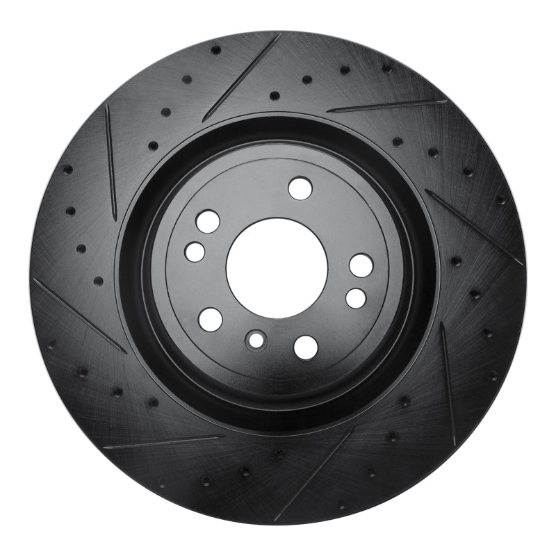 R1 Concepts 13-19 Mercedes-Benz GLE400 Front Left Drilled & Slotted Black Brake Rotor