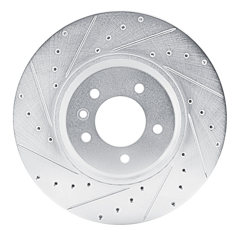 R1 Concepts 20-25 Land Rover Defender 90 Front Left Drilled & Slotted Silver Brake Rotor