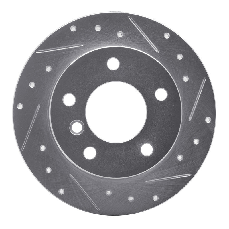 R1 Concepts 96-02 BMW Z3 Rear Right Drilled & Slotted Silver Brake Rotor