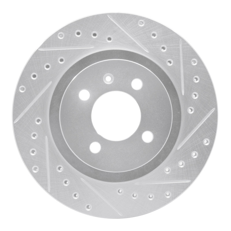 R1 Concepts 90-93 Volkswagen Passat (USA/Canada) Front Right Drilled & Slotted Silver Brake Rotor