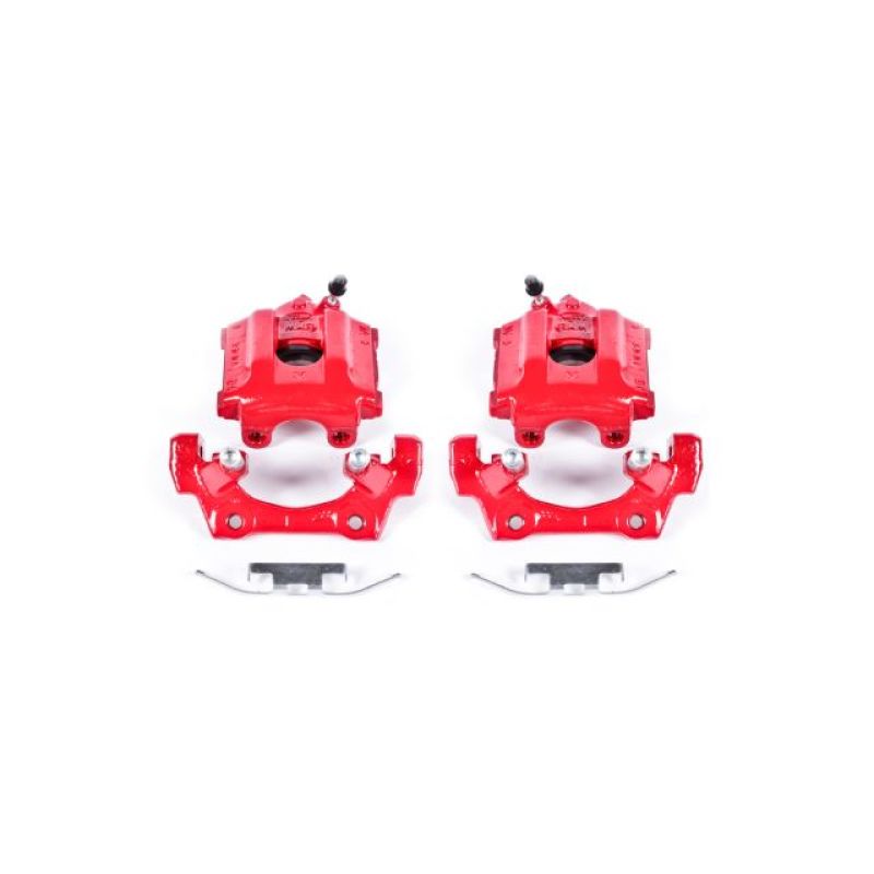 PowerStop 92-98 BMW 318i Rear Red Calipers w/Brackets - Pair