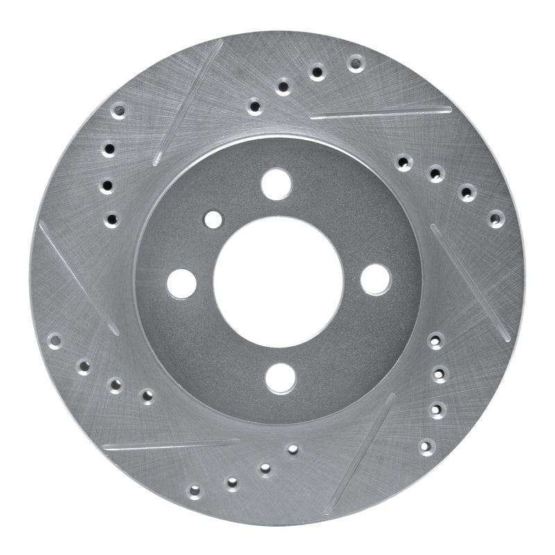 R1 Concepts 84-91 BMW 325IX Front Left Drilled & Slotted Silver Brake Rotor