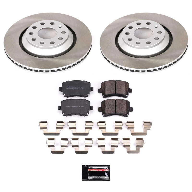 PowerStop 2008 Volkswagen R32 Rear Semi-Coated Rotor Kit