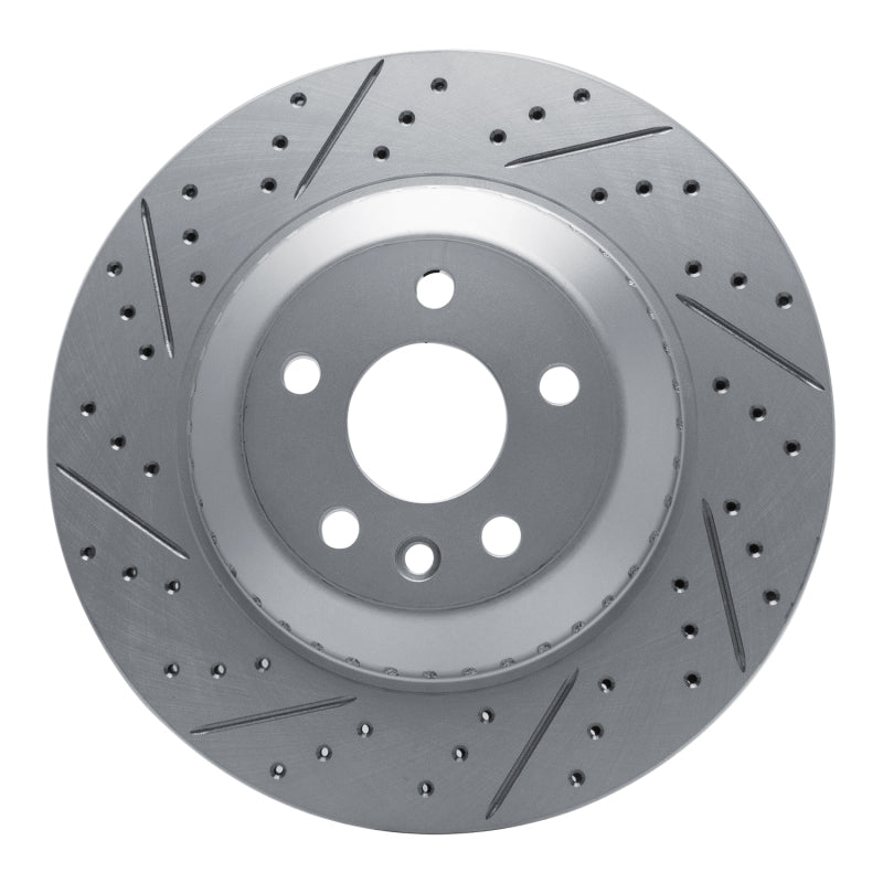 R1 Concepts 20-26 Jaguar I-Pace Rear Left Drilled & Slotted Geo-Carbon Rotor