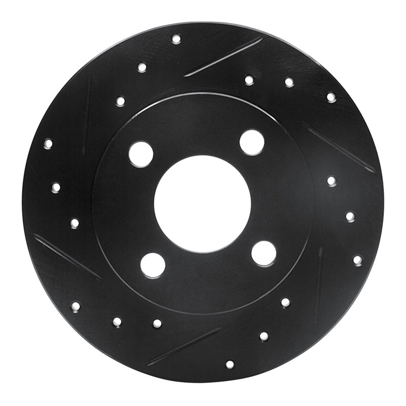 R1 Concepts 81-87 Renault ALLIANCE Front Left Drilled & Slotted Black Brake Rotor