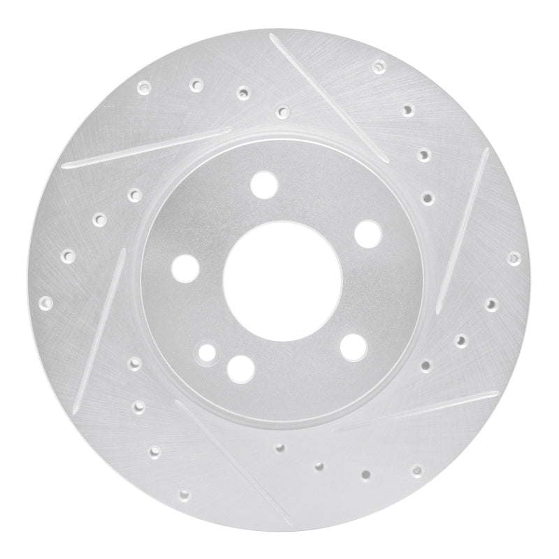 R1 Concepts 16-23 Mercedes-Benz Metris Front Right Drilled & Slotted Silver Brake Rotor