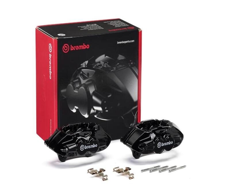 Brembo OE Front Hydraulic X-Style Brake Caliper - Black for 2013-2018 BMW 320i Base