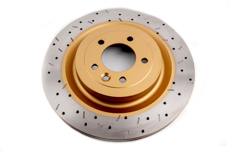 DBA 07-13 BMW 335i Rear 4000 Series Drilled & Slotted Rotor w/Black Hat - DBA42859BLKXS