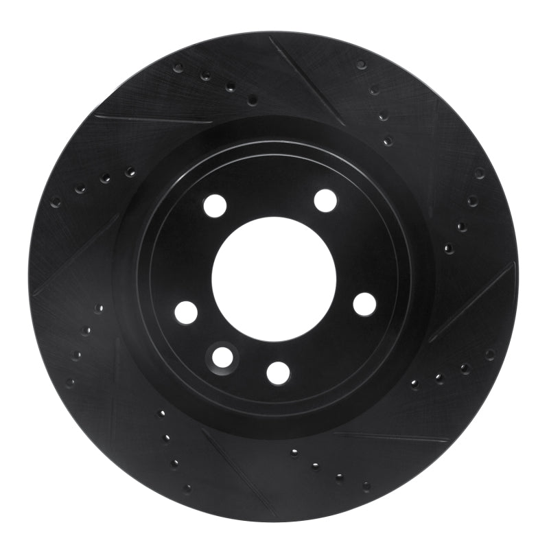 R1 Concepts 18-20 Land Rover Range Rover Sport Rear Right Drilled & Slotted Black Brake Rotor