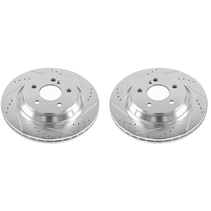 PowerStop 12-13 Mercedes-Benz S350 Rear Evolution Drilled & Slotted Rotors - Pair