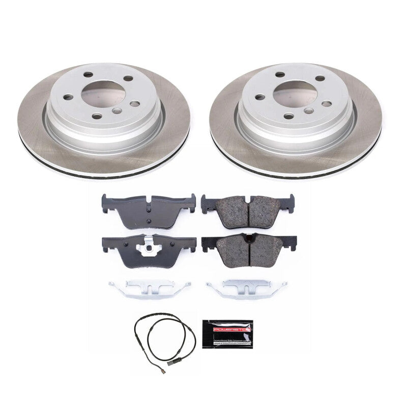 PowerStop 17-20 BMW 430i xDrive Gran Coupe Rear Semi-Coated Rotor Kit