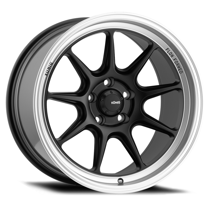 Konig Wheels Konig Countergram 18x9.5A 5x114.3 ET25 Matte Black / Matte Machined Lip