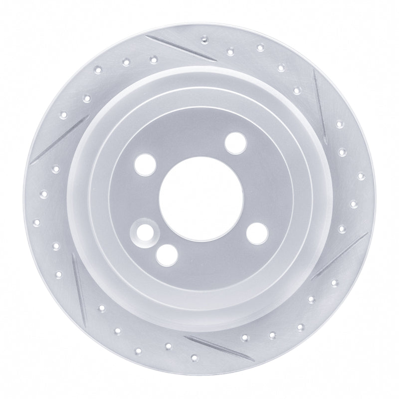 R1 Concepts 09-14 Mini Cooper Clubman Rear Right Drilled & Slotted Geo-Carbon Rotor