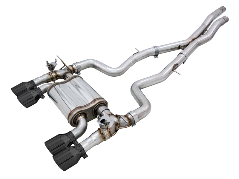AWE Tuning SwitchPath Catback Exhaust Diamond Black Tips - BMW F8X M3/M4