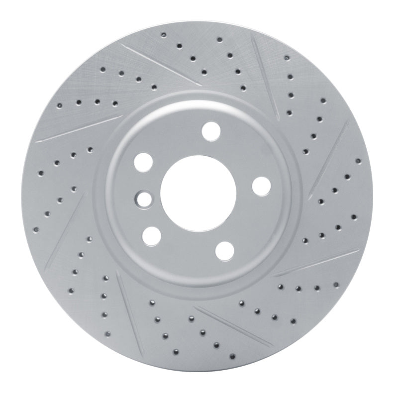 R1 Concepts 18-26 BMW X4 Front Right Drilled & Slotted Geo-Carbon Rotor