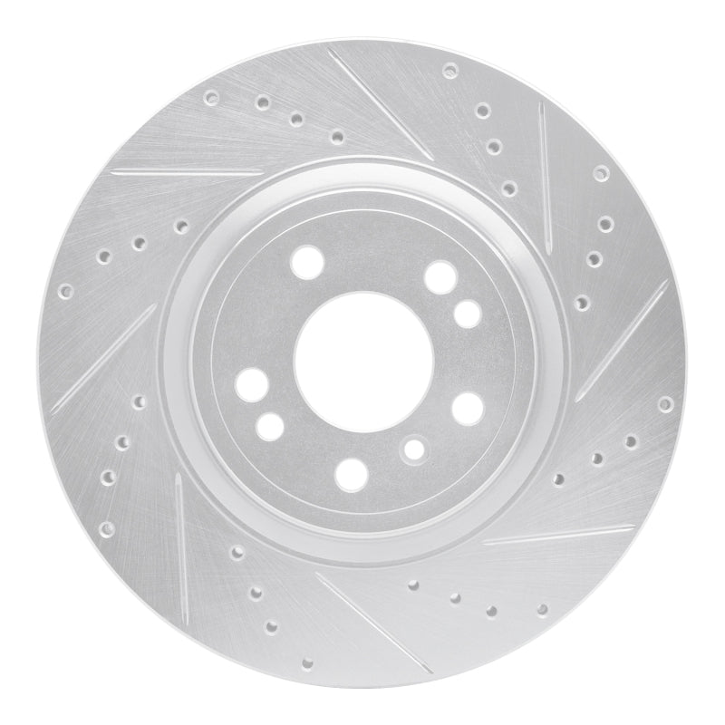 R1 Concepts 12-18 Mercedes-Benz ML250 Front Right Drilled & Slotted Silver Brake Rotor