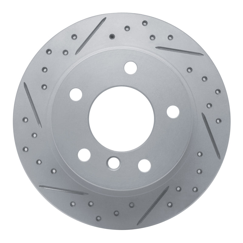 R1 Concepts 95-99 BMW 318Ti Rear Left Drilled & Slotted Geo-Carbon Rotor