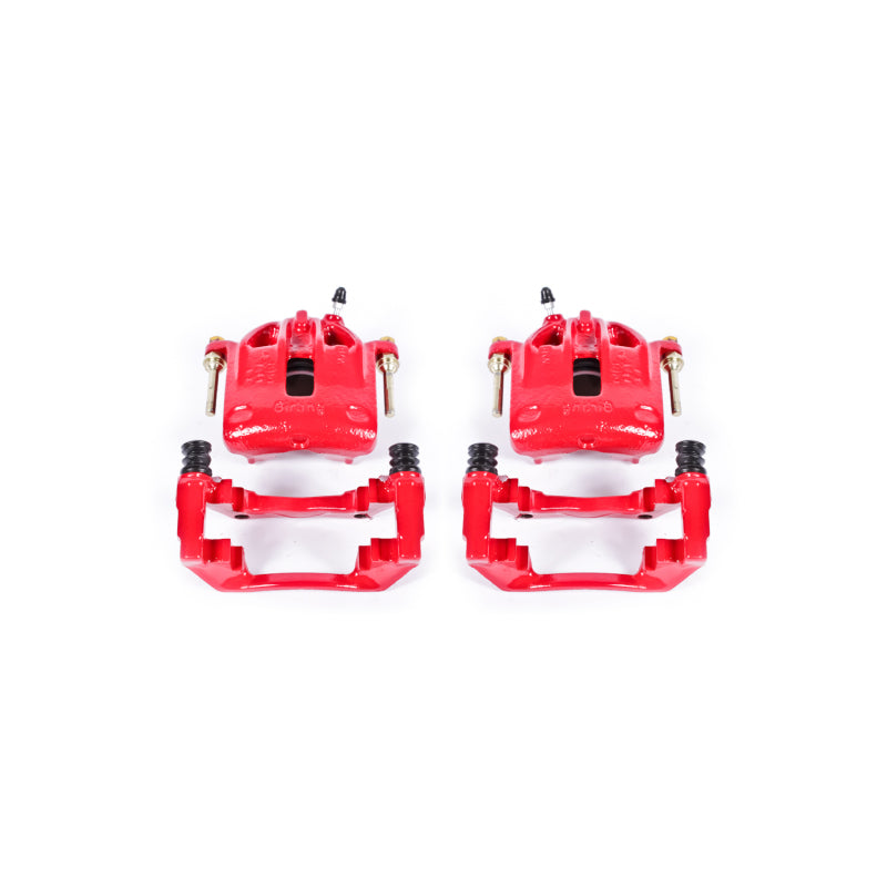 PowerStop 1991 BMW 318i Front Red Calipers w/Brackets - Pair