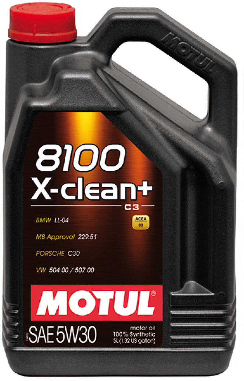 Motul  5L Synthetic Engine Oil 8100 5W30 X-Clean Plus - Case Of 4