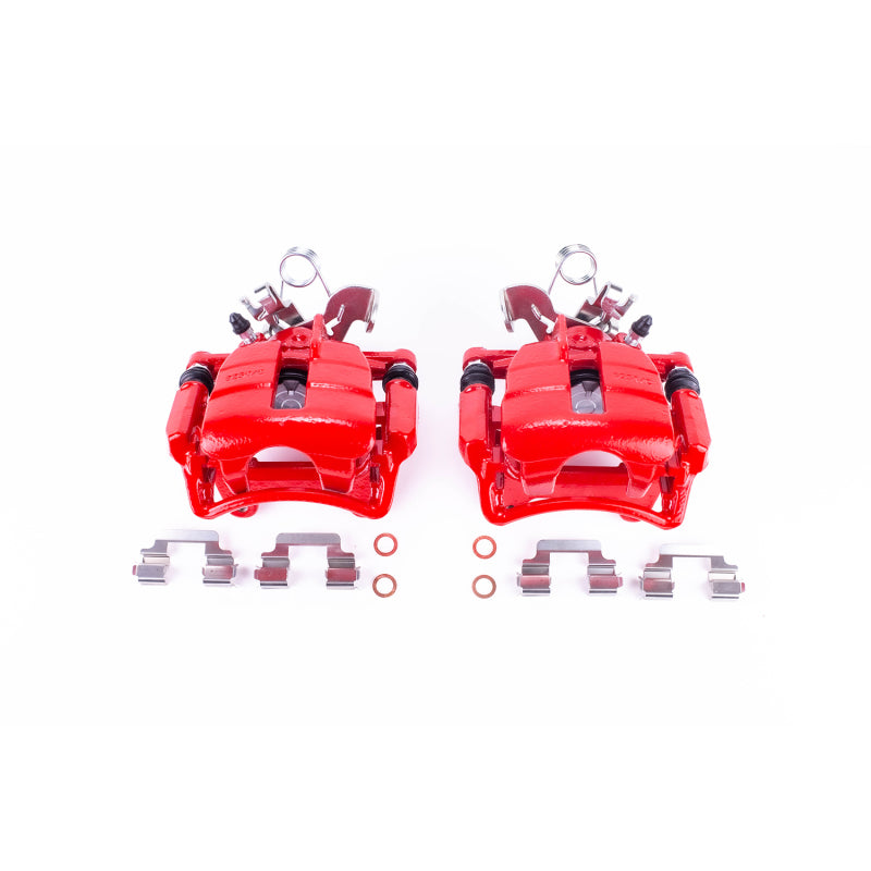 PowerStop 04-09 Audi S4 Rear Red Calipers w/Brackets - Pair
