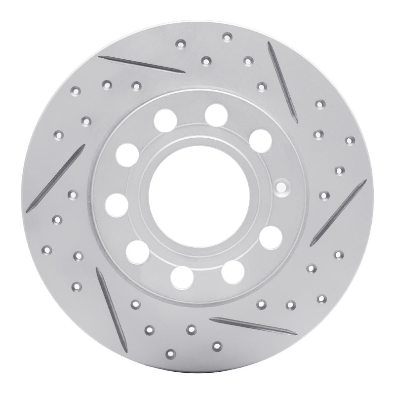 R1 Concepts 02-06 Audi A4 (USA/Canada) Rear Right Drilled & Slotted Geo-Carbon Rotor