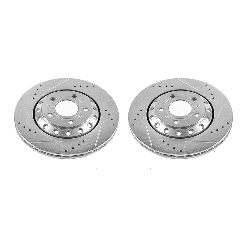 PowerStop 03-10 Audi A8 Quattro Rear Evolution Drilled & Slotted Rotors - Pair