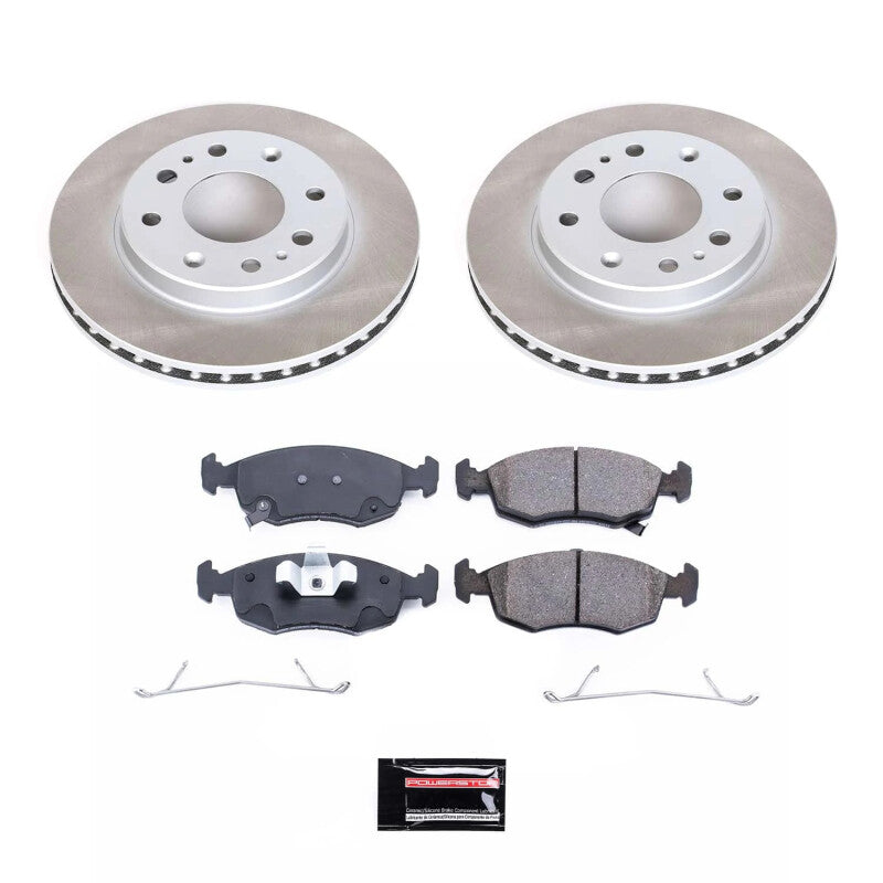 PowerStop 12-17 Fiat 500 Front Semi-Coated Rotor Kit