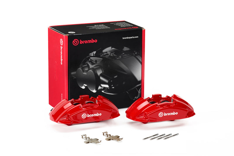 Brembo OE Hydraulic X-Style Brake Caliper - Red for 2017 Mercedes-Benz E300 Base