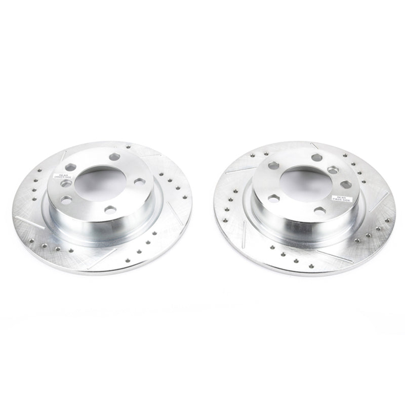 PowerStop 11-16 Mini Cooper Countryman Rear Evolution Drilled & Slotted Rotors - Pair