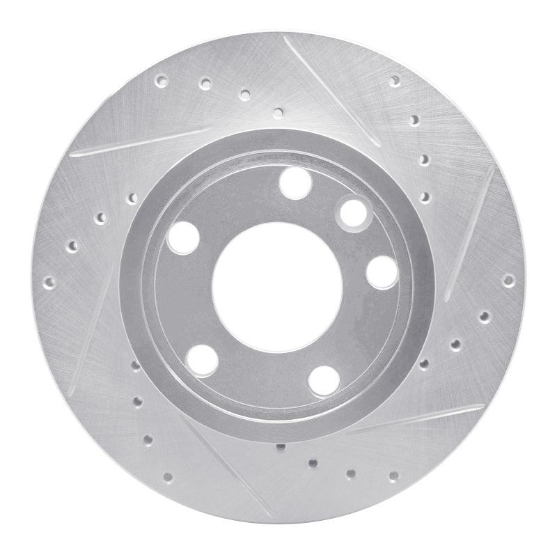 R1 Concepts 92-95 Volkswagen EuroVan Front Right Drilled & Slotted Silver Brake Rotor
