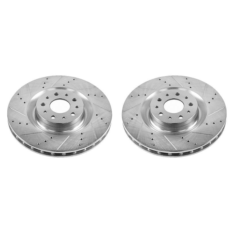 PowerStop 14-19 Fiat 500L Front Evolution Drilled & Slotted Rotors - Pair