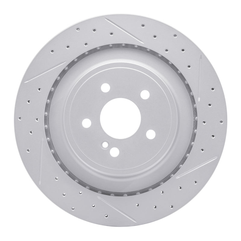 R1 Concepts 10-18 Mercedes-Benz Cls63 AMG Rear Right Drilled & Slotted Geo-Carbon Rotor