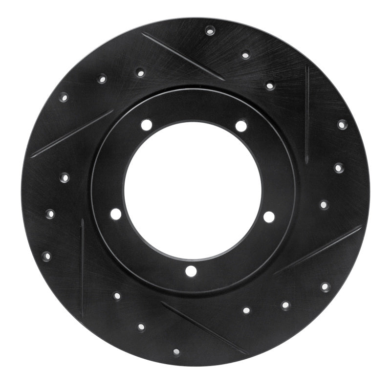 R1 Concepts 65-76 Porsche 911 Front Right Drilled & Slotted Black Brake Rotor