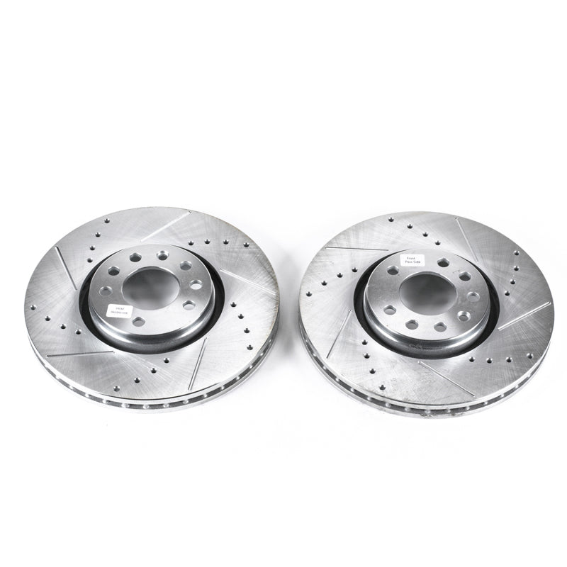 PowerStop 06-11 Saab 9-3 Front Evolution Drilled & Slotted Rotors - Pair