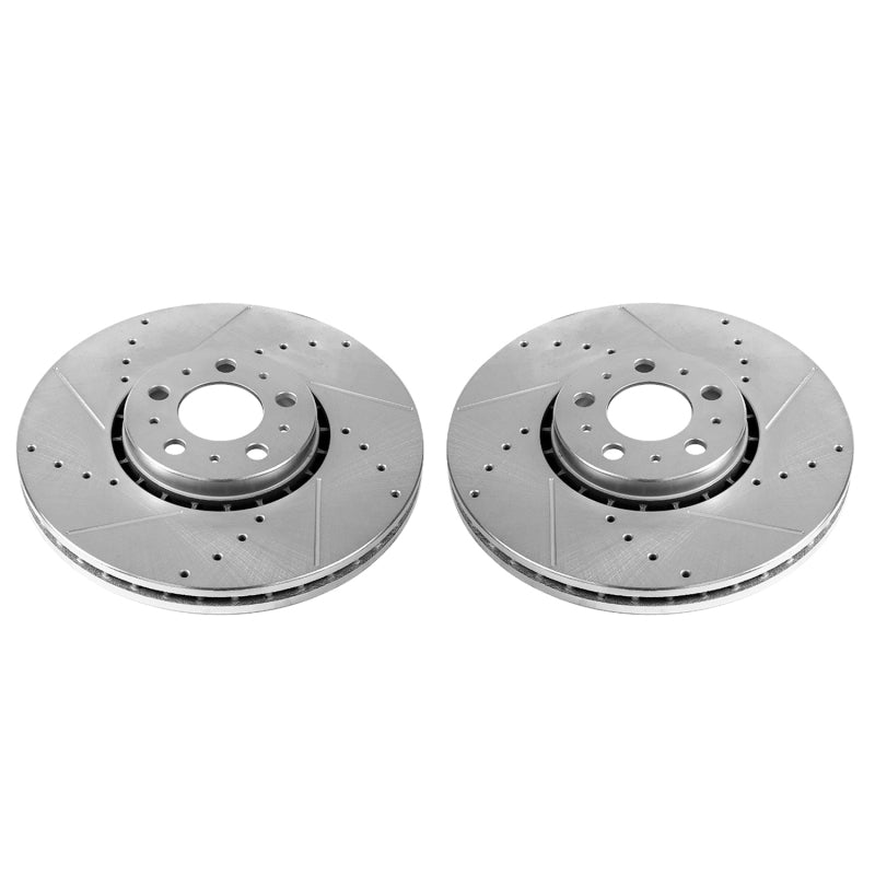 PowerStop 03-14 Volvo XC90 Front Evolution Drilled & Slotted Rotors - Pair
