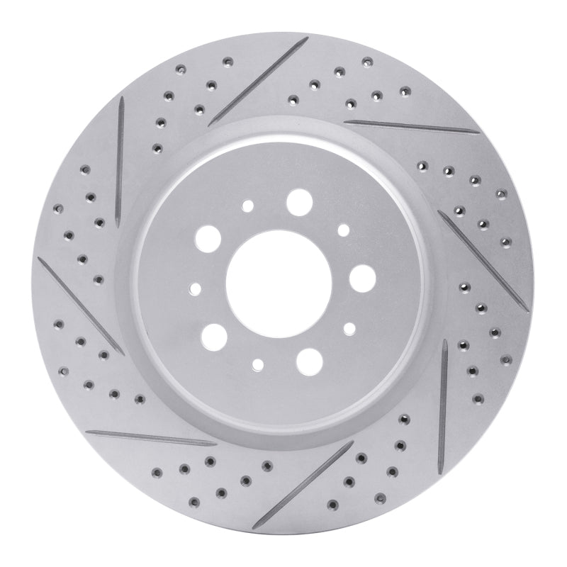 R1 Concepts 04-07 Volvo S60 Rear Left Drilled & Slotted Geo-Carbon Rotor