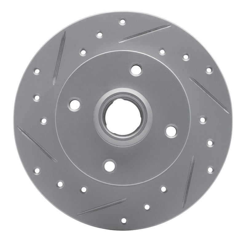 R1 Concepts 85-02 Volkswagen Scirocco Rear Left Drilled & Slotted Geo-Carbon Rotor