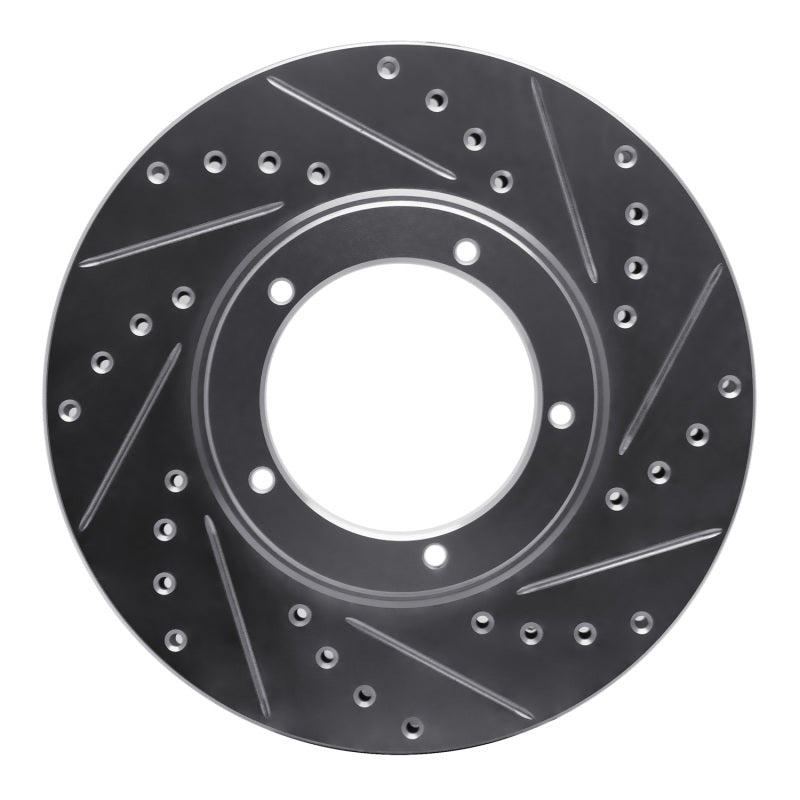 R1 Concepts 84-89 Porsche 911 Front Right Drilled & Slotted Silver Brake Rotor