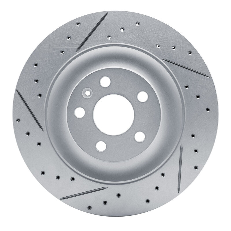 R1 Concepts 16-26 Polestar Polestar 2 Rear Left Drilled & Slotted Geo-Carbon Rotor