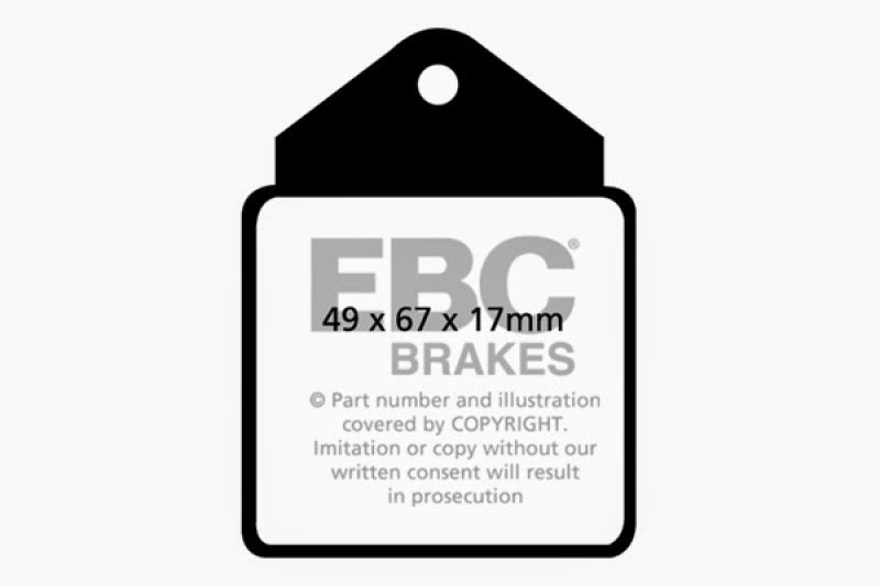 EBC 64-66 Jaguar Mk 10 4.2L Yellowstuff Rear Brake Pads